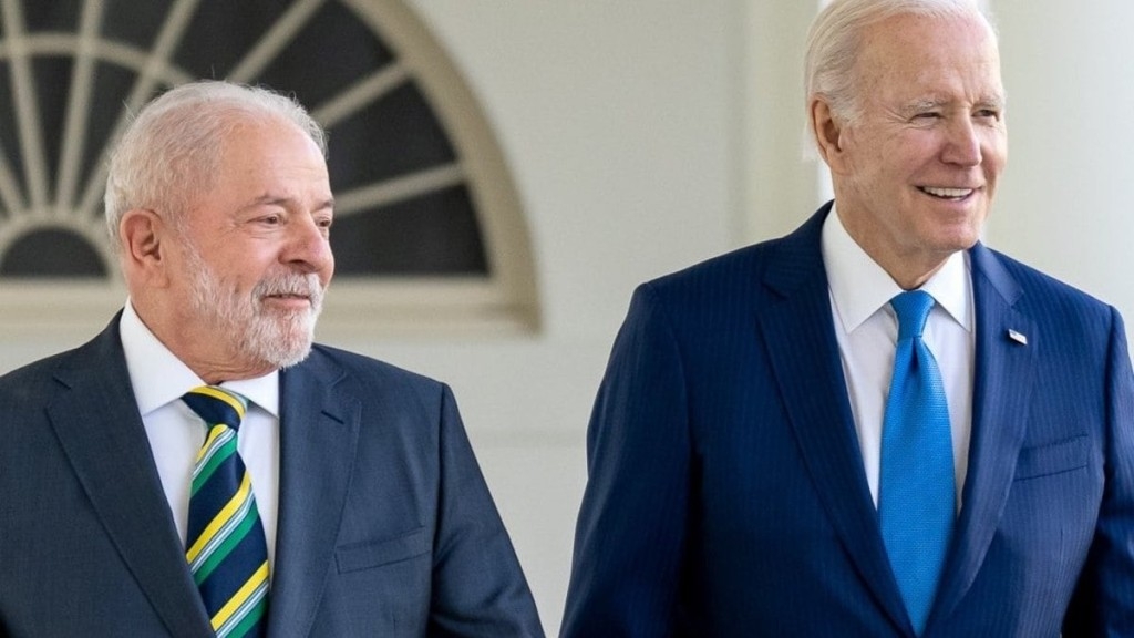 Reprodução Lula apoia reeleição de Biden Reprodução Lula apoia reeleição de Biden