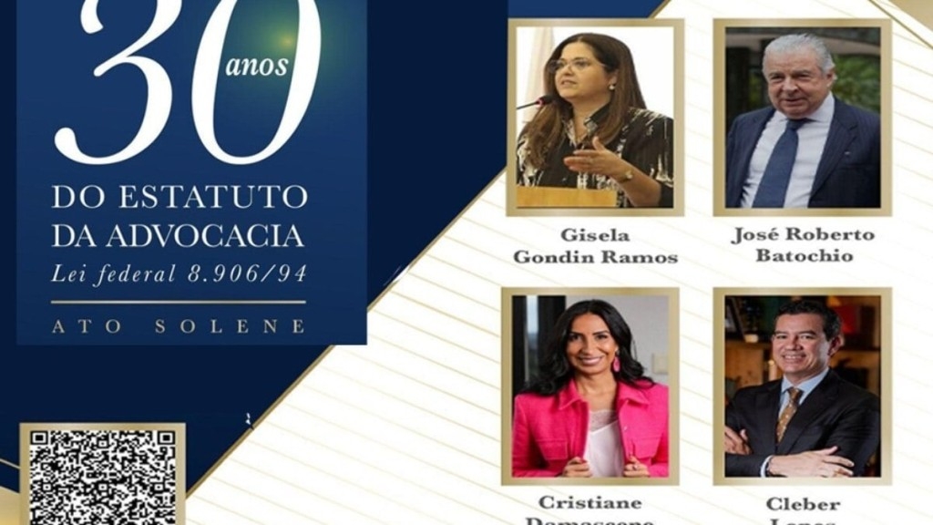 Redação GPS 30 anos do Estatuto da Advocacia terá evento especial Redação GPS 30 anos do Estatuto da Advocacia terá evento especial